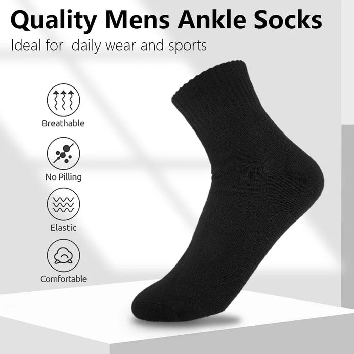 10pairs Breathable Cotton Summer Thin Solid Socks For Men