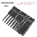 10pc Hex Bit Set Multi Standard Wear Resistant Imperial