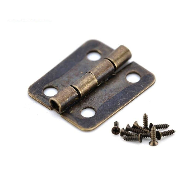 10pcs Antique Hinge Mini Bronze Gold Decoration Door Hinges