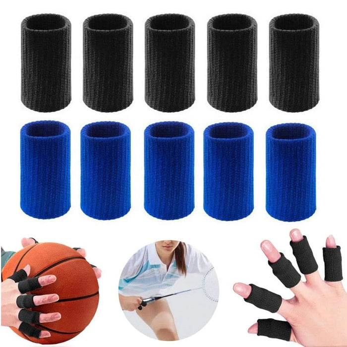 10pcs Elastic Finger Protection Sleeves For Basketball