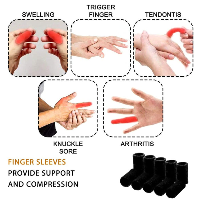 10pcs Elastic Finger Protection Sleeves For Basketball