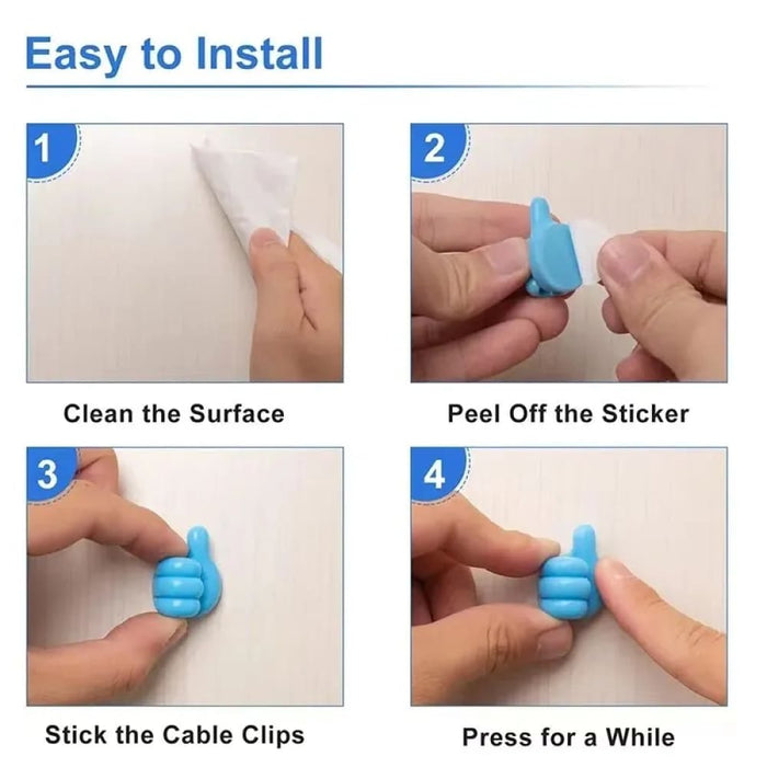 10pcs Self Adhesive Wall Hook For Home And Office