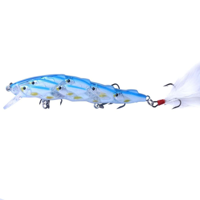 11.5cm 15.7g Crank Lure With Feather Hook For Sea Fishing