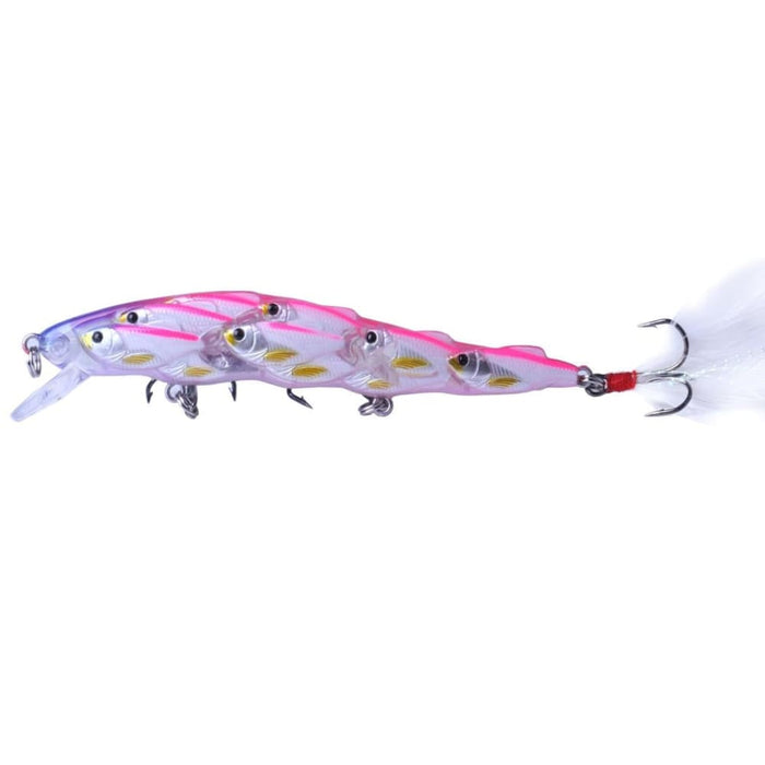 11.5cm 15.7g Crank Lure With Feather Hook For Sea Fishing