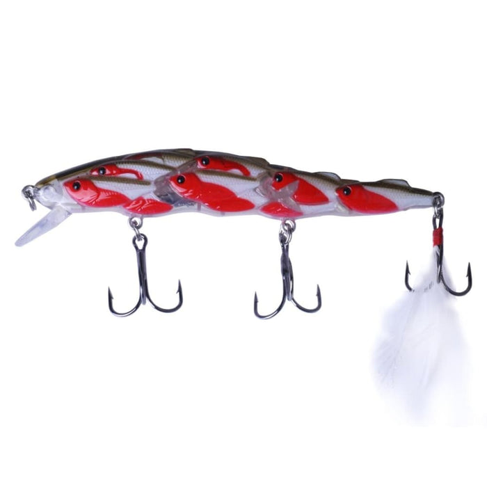 11.5cm 15.7g Crank Lure With Feather Hook For Sea Fishing