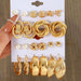 11 Piece Fashion Earring Set With Zinc Alloy Faux Pearl