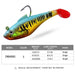 11cm/24.6g Sea Bass Soft Lure For Boat Fishing t Tail