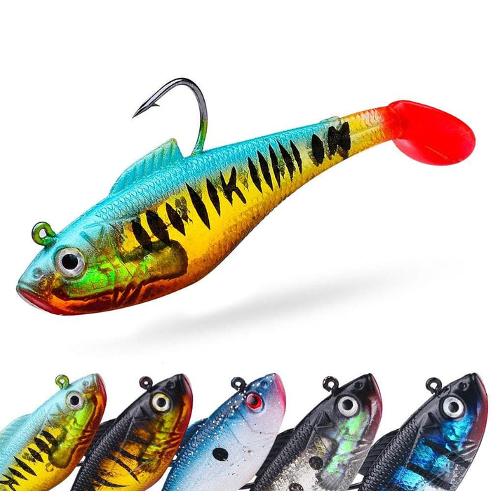 11cm/24.6g Sea Bass Soft Lure For Boat Fishing t Tail