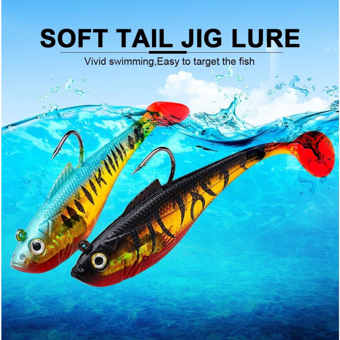 11cm/24.6g Sea Bass Soft Lure For Boat Fishing t Tail