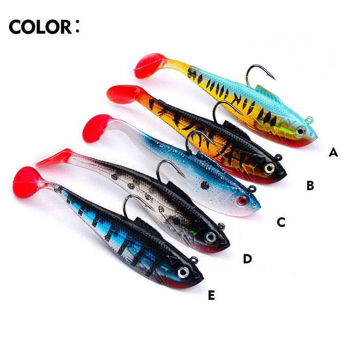 11cm/24.6g Sea Bass Soft Lure For Boat Fishing t Tail