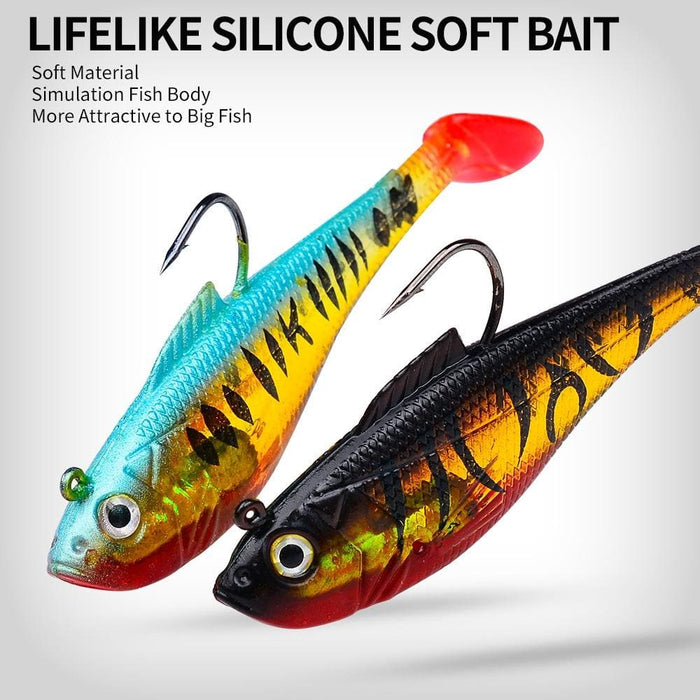 11cm/24.6g Sea Bass Soft Lure For Boat Fishing t Tail