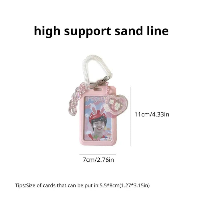 11cm Pink Love Clouds Gradient Card Holder Vertical High