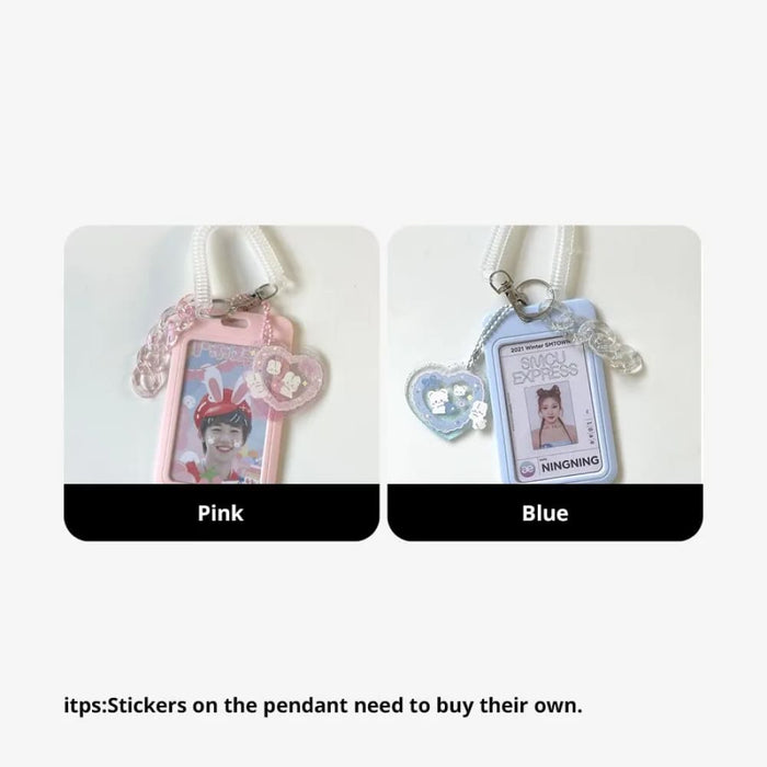 11cm Pink Love Clouds Gradient Card Holder Vertical High