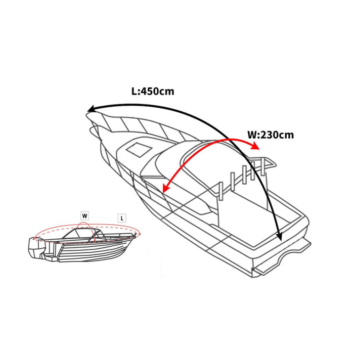 Nz Local Stock- 12-14 Ft Boat Cover Trailerable