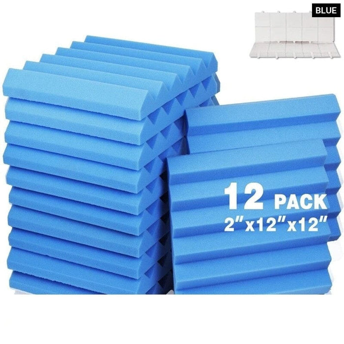 12 Pcs Acoustic Soundproofing Studio Foam Home Decoration