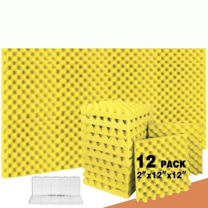 12 Pack Acoustic Panels Self-adhesive Egg Crate Sound Proof