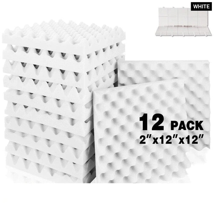 12 Pack Acoustic Panels Self-adhesive Egg Crate Sound Proof