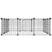 12-panel Pet Cage With Door Black 35x35 Cm Steel Oiolxt