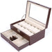 12 Slot Pu Leather Lockable Watch And Jewelry Storage Boxes