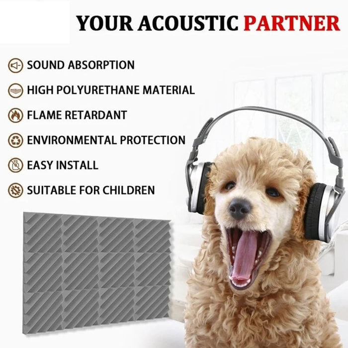 12 Pcs Sound Proof Foam Panels Acoustic Studio High