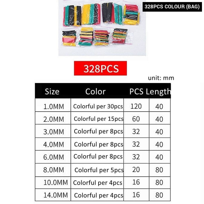 127-800pcs Heat Shrinkable Tube Insulation Combination