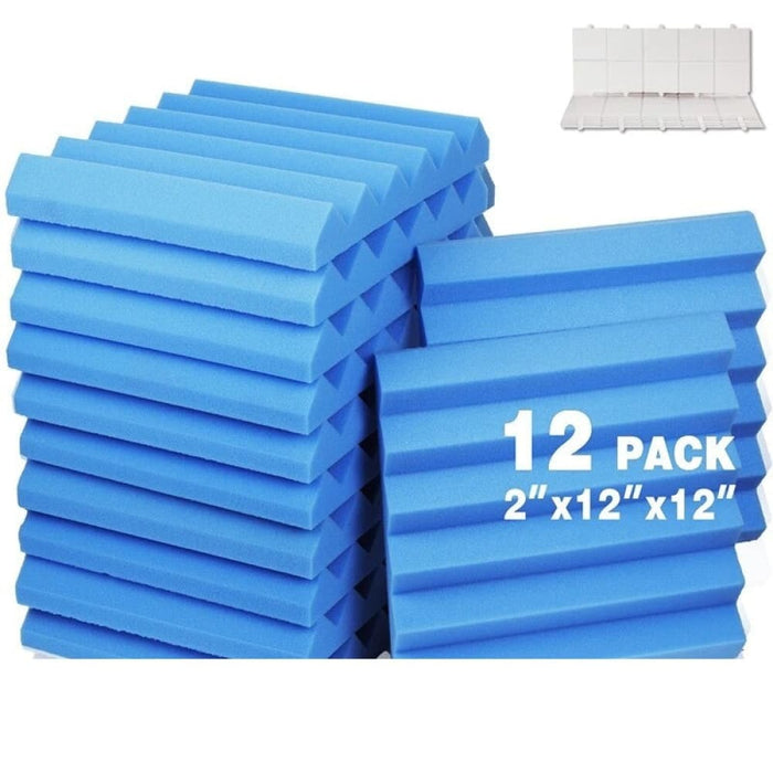 12pack Acoustic Foam Panels Studio Soundproofing Wall Tiles