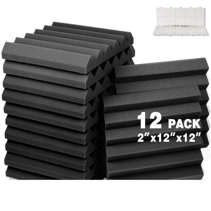 12pack Acoustic Foam Panels Studio Soundproofing Wall Tiles