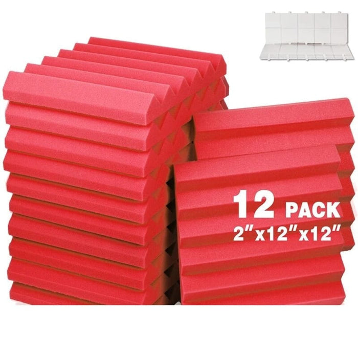 12pack Acoustic Foam Panels Studio Soundproofing Wall Tiles