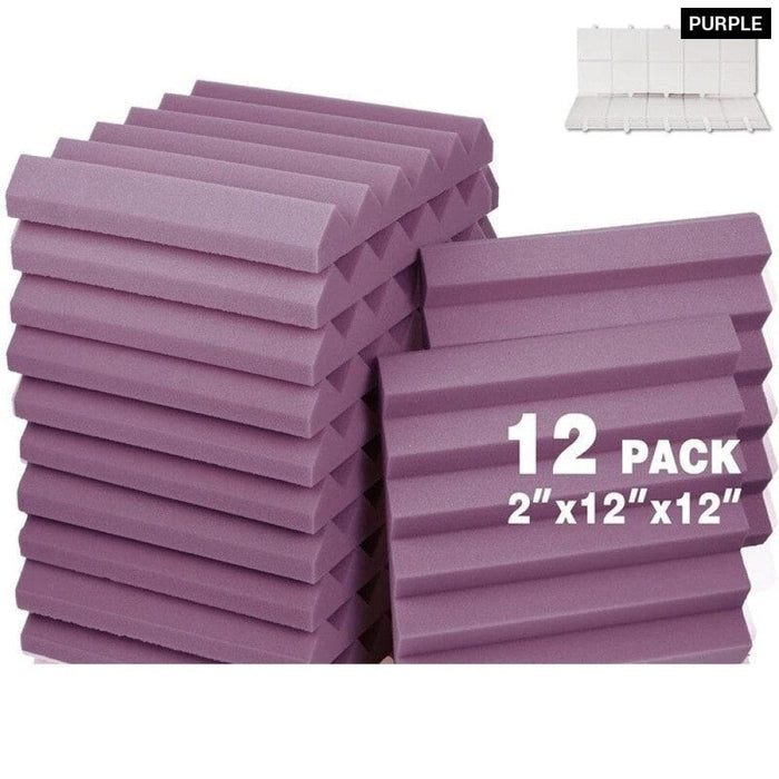 12pack Acoustic Foam Panels Studio Soundproofing Wall Tiles