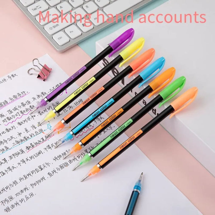 12pcs Metallic Glitter Highlighter Pastel Pens For School