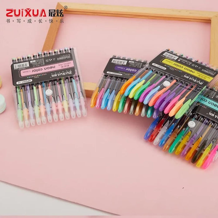 12pcs Metallic Glitter Highlighter Pastel Pens For School