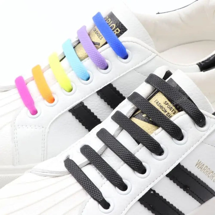 12pcs Silicone No Tie Elastic Shoe Laces For Kids & Adults