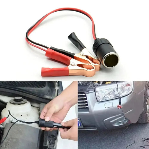 12v 24v Car Battery With Clip To Cigarette Lighter Socket