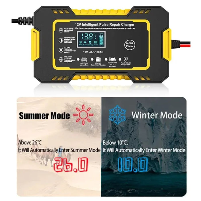 12v 6a Auto Charger With Lcd Display