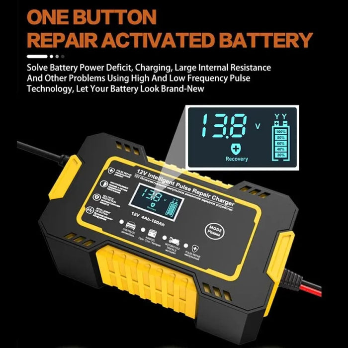 12v 6a Auto Charger With Lcd Display