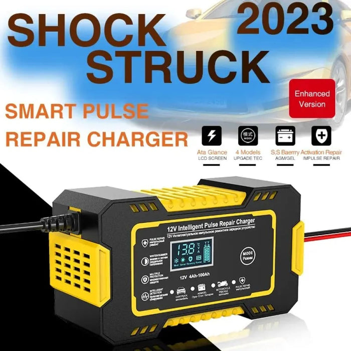 12v 6a Auto Charger with Lcd Display