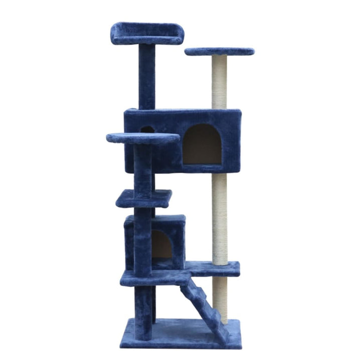 130 Cm Blue Cat Scratching Post Tree Scratcher Pole-blue