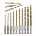 13pc Titanium Plated Fried Dough Twists Drill Set 1.5 6.5mm