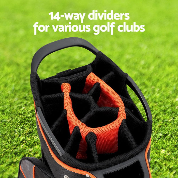 14 Ways Dividers Golf Bag Stand Insulated Carry Zippered