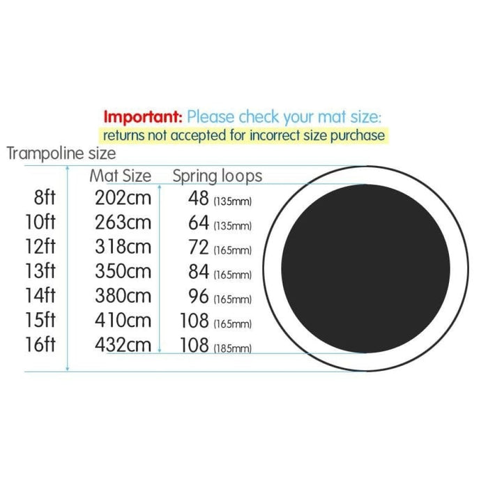 New 14ft Replacement Trampoline Mat Jumping Round Outdoor