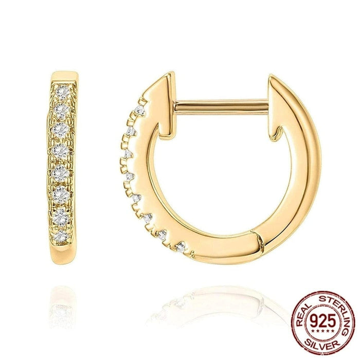 14k Gold Plated 925 Sterling Silver Cuff Earrings