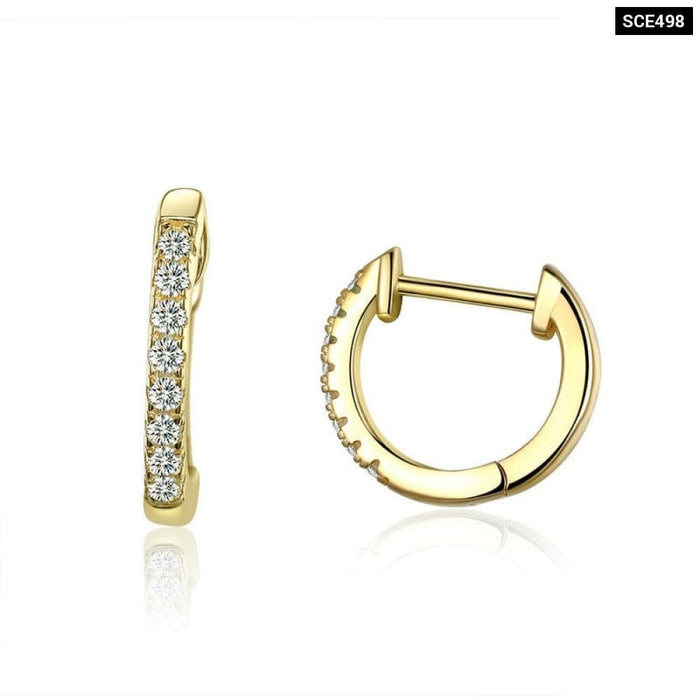 14k Gold Plated 925 Sterling Silver Cuff Earrings