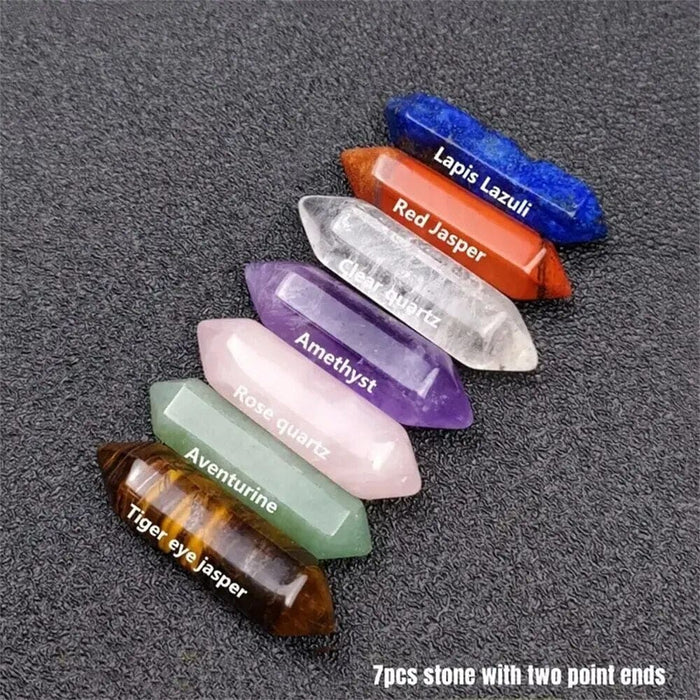 14pcs Pointed Quartz Crystal Chakra Healing Stones