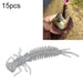 15 Piece 8 Colour Soft Silicone Larvae Bait 100mm Size