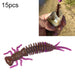 15 Piece 8 Colour Soft Silicone Larvae Bait 100mm Size