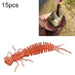 15 Piece 8 Colour Soft Silicone Larvae Bait 100mm Size