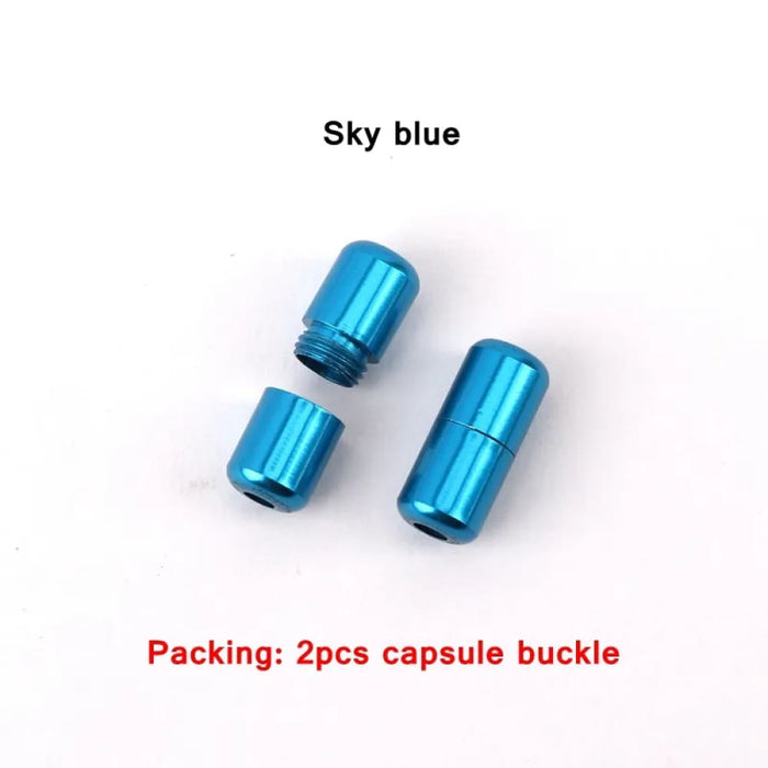 15colour Aluminum Capsules Lock Buckle Shoe Laces