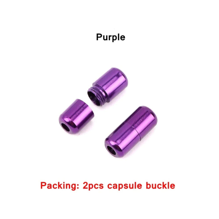 15colour Aluminum Capsules Lock Buckle Shoe Laces