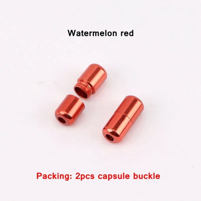 15colour Aluminum Capsules Lock Buckle Shoe Laces