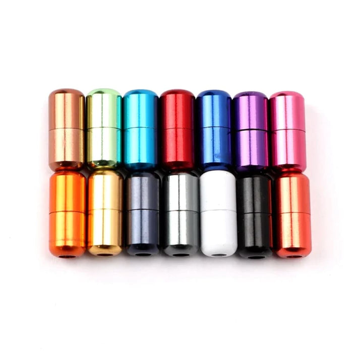 15colour Aluminum Capsules Lock Buckle Shoe Laces